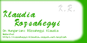 klaudia rozsahegyi business card