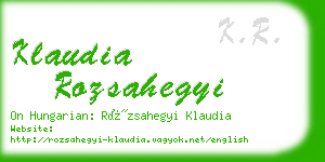 klaudia rozsahegyi business card